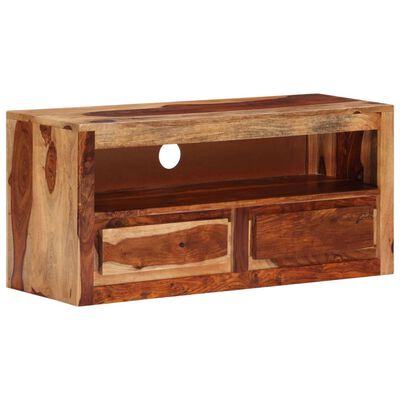 vidaXL TV Stand 34.6"x11.8"x15.7" Solid Wood