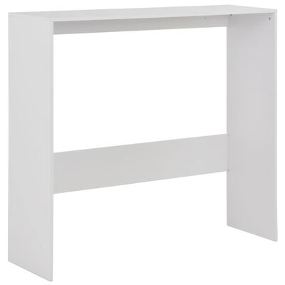 vidaXL Bar Table with 2 Table Tops White 51.2"x15.7"x47.2"