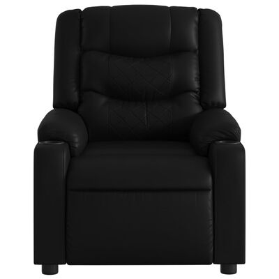 vidaXL Electric Massage Recliner Chair Black Faux Leather