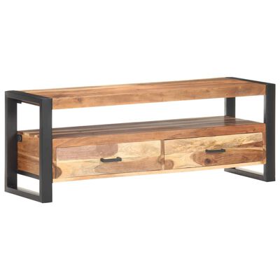 vidaXL TV Stand 47.2"x13.8"x17.7" Solid Wood with Honey Finish