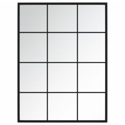 vidaXL Wall Mirrors 3 pcs Black 31.5"x23.6" Metal