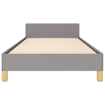 vidaXL Bed Frame without Mattress Light Gray Twin XL Fabric