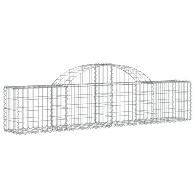 vidaXL Arched Gabion Baskets 2 pcs 78.7"x11.8"x15.7"/23.6" Galvanized Iron