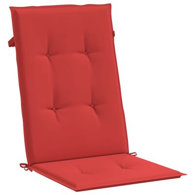 vidaXL Garden Highback Chair Cushions 6 pcs Red 47.2"x19.7"x1.2" Fabric