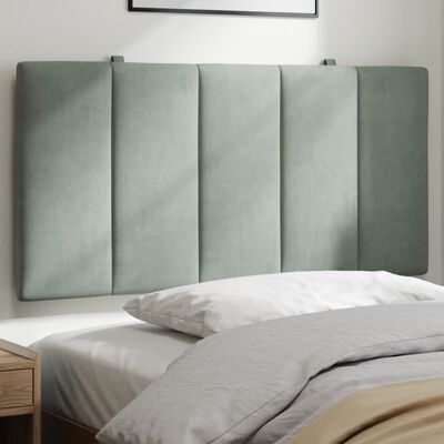 vidaXL Headboard Cushion Light Gray 39.4" Velvet