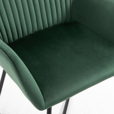 vidaXL Dining Chairs 6 pcs Green Velvet