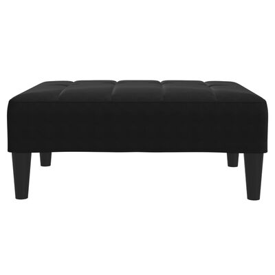 vidaXL Footstool Black 30.3"x21.7"x12.2" Velvet