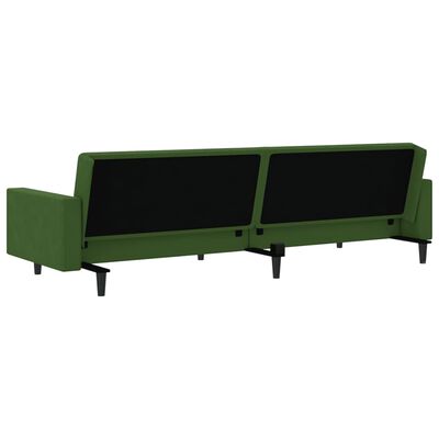 vidaXL 2-Seater Sofa Bed Dark Green Velvet