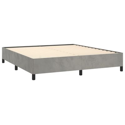 vidaXL Bed Frame Light Gray 59.8"x79.9" Queen Velvet