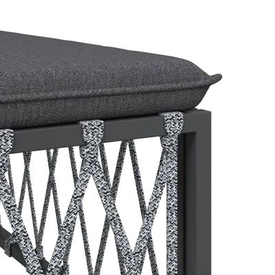 vidaXL 8 Piece Patio Lounge Set with Cushions Anthracite Steel