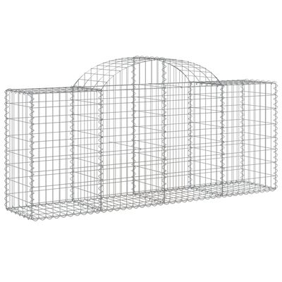 vidaXL Arched Gabion Baskets 40 pcs 78.7"x19.7"x31.5"/39.4" Galvanized Iron