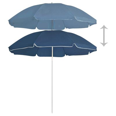 vidaXL Garden Parasol with Steel Pole Blue 70.9"