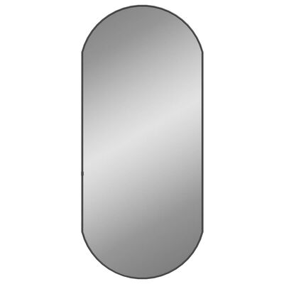 vidaXL Wall Mirror Black 35.4"x15.7" Oval