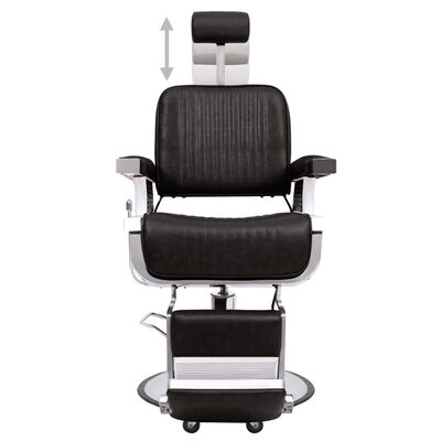 vidaXL Barber Chair Black 26.8"x27.2"x45.7" Faux Leather