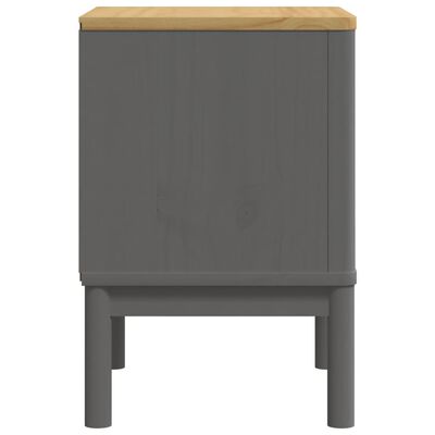 vidaXL Bedside Cabinet FLORO Gray 17.7"x15.4"x22.4" Solid Wood Pine