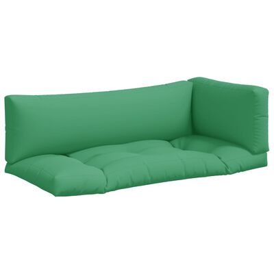 vidaXL Pallet Cushions 3 pcs Green Fabric