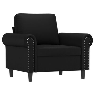 vidaXL Sofa Chair Black 23.6" Faux Leather