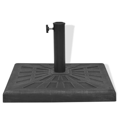 vidaXL Parasol Base Resin Square Black 41.9 lb