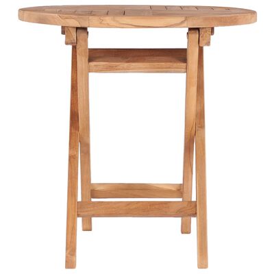 vidaXL Folding Patio Table 17.7" Solid Teak Wood