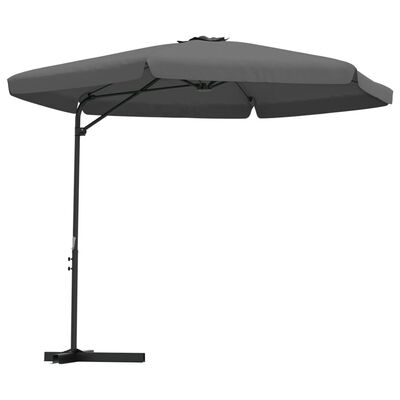 vidaXL Outdoor Parasol with Steel Pole 118.1"x98.4" Anthracite