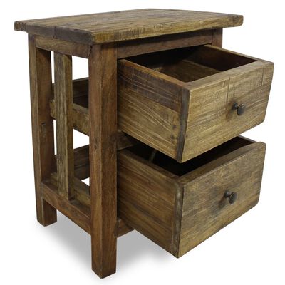 vidaXL Nightstand Solid Reclaimed Wood 15.7"x11.8"x20.1"