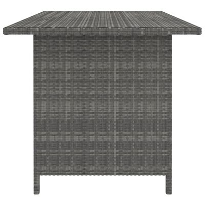 vidaXL 9 Piece Patio Lounge Set with Cushions Poly Rattan Gray