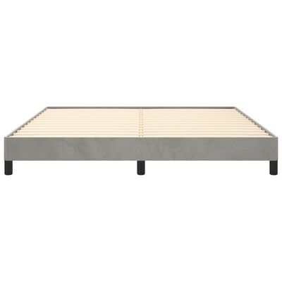 vidaXL Bed Frame Light Gray 76"x79.9" King Velvet