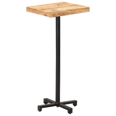 vidaXL Bar Table Square 19.7"x19.7"x43.3" Rough Mango Wood