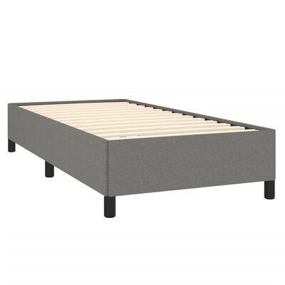 vidaXL Bed Frame Dark Gray 39.4"x74.8" Twin Fabric