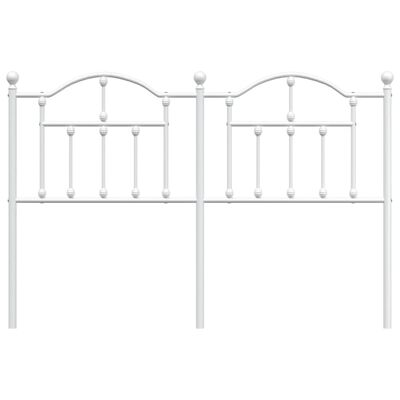 vidaXL Metal Headboard White 53.1"