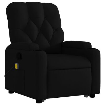 vidaXL Stand up Massage Recliner Chair Black Fabric