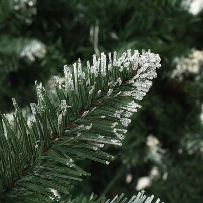 vidaXL Artificial Christmas Tree with Pine Cones and White Glitter 6 ft