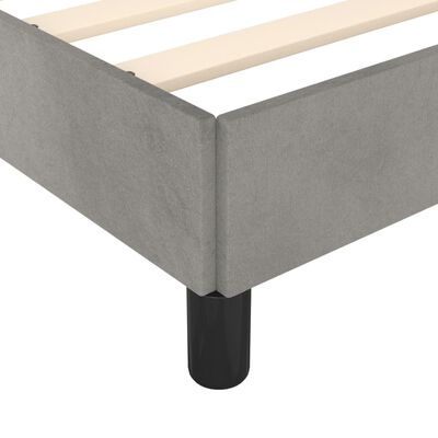 vidaXL Bed Frame Light Gray 59.8"x79.9" Queen Velvet