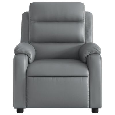 vidaXL Massage Recliner Chair Gray Faux Leather