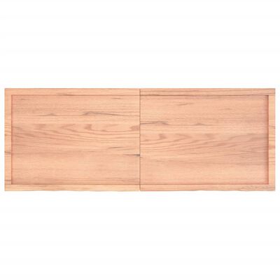 vidaXL Wall Shelf Light Brown 63"x23.6"x(0.8"-1.6") Treated Solid Wood Oak