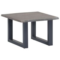 vidaXL Coffee Table with Live Edges Gray 23.6"x23.6"x15.7"