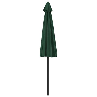 vidaXL Garden Parasol with Aluminum Pole Green 106.3"x56.7" Half