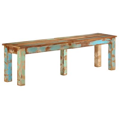 vidaXL Bench 63"x13.8"x18.1" Solid Reclaimed Wood