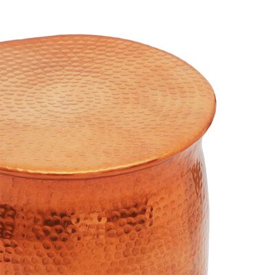 vidaXL Hammered Aluminum Stool/Side Table Brass/Copper Color