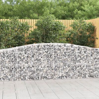 vidaXL Arched Gabion Baskets 9 pcs 157.5"x19.7"x31.5"/39.4" Galvanized Iron