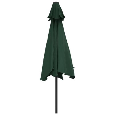 vidaXL Garden Parasol Green 9.8' Steel Pole