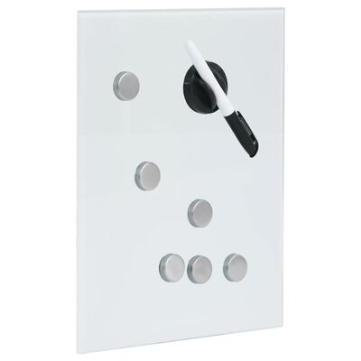 vidaXL Key Box with Magnetic Board White 11.8"x7.9"x2.2"