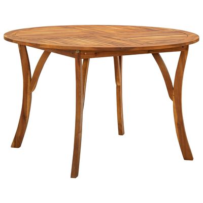 vidaXL Patio Table Ø47.2" Solid Acacia Wood