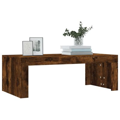 vidaXL Coffee Table Smoked Oak 40.2"x19.7"x14.2" Engineered Wood