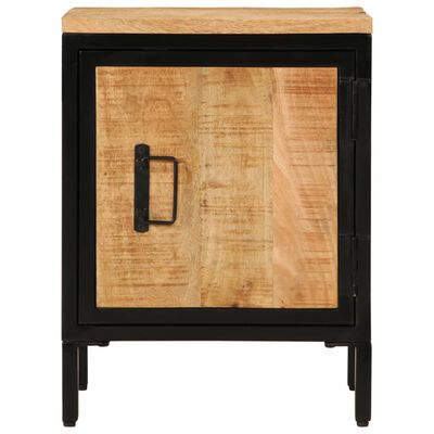 vidaXL Bed Cabinet 15.7"x11.8"x20.7" Solid Rough Wood Mango