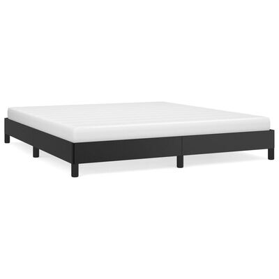 vidaXL Bed Frame without Mattress Black California King Faux Leather