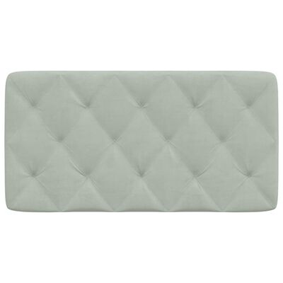 vidaXL Headboard Cushion Light Gray 39.4" Velvet