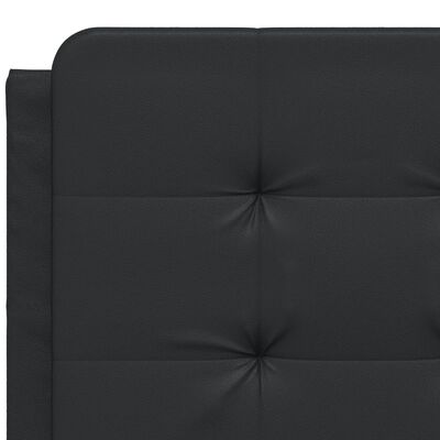 vidaXL Bed Frame with LED without Mattress Black 53.9"x74.8"