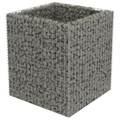 vidaXL Gabion Raised Bed Galvanized Steel 35.4"x35.4"x39.4"