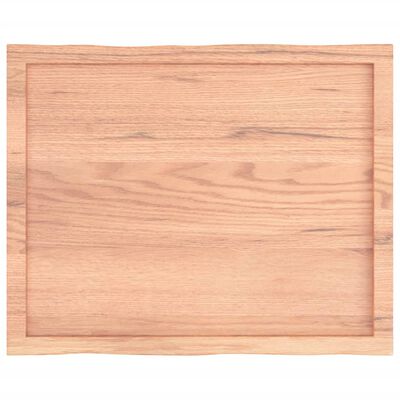 vidaXL Table Top Light Brown 31.5"x23.6"x(0.8"-2.4") Treated Solid Wood Live Edge